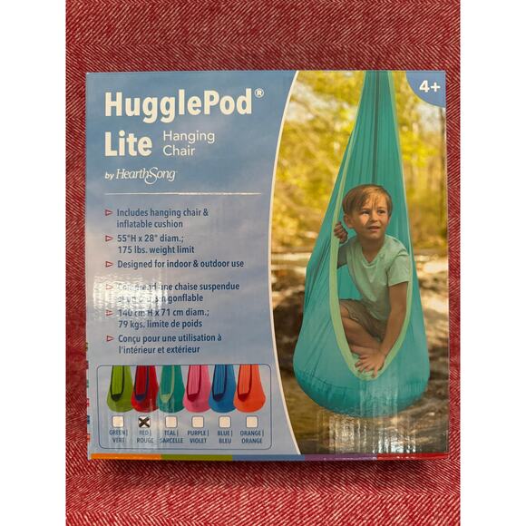 HugglePod Lite Nylon Hanging Chair color Red - Picture 1 of 8